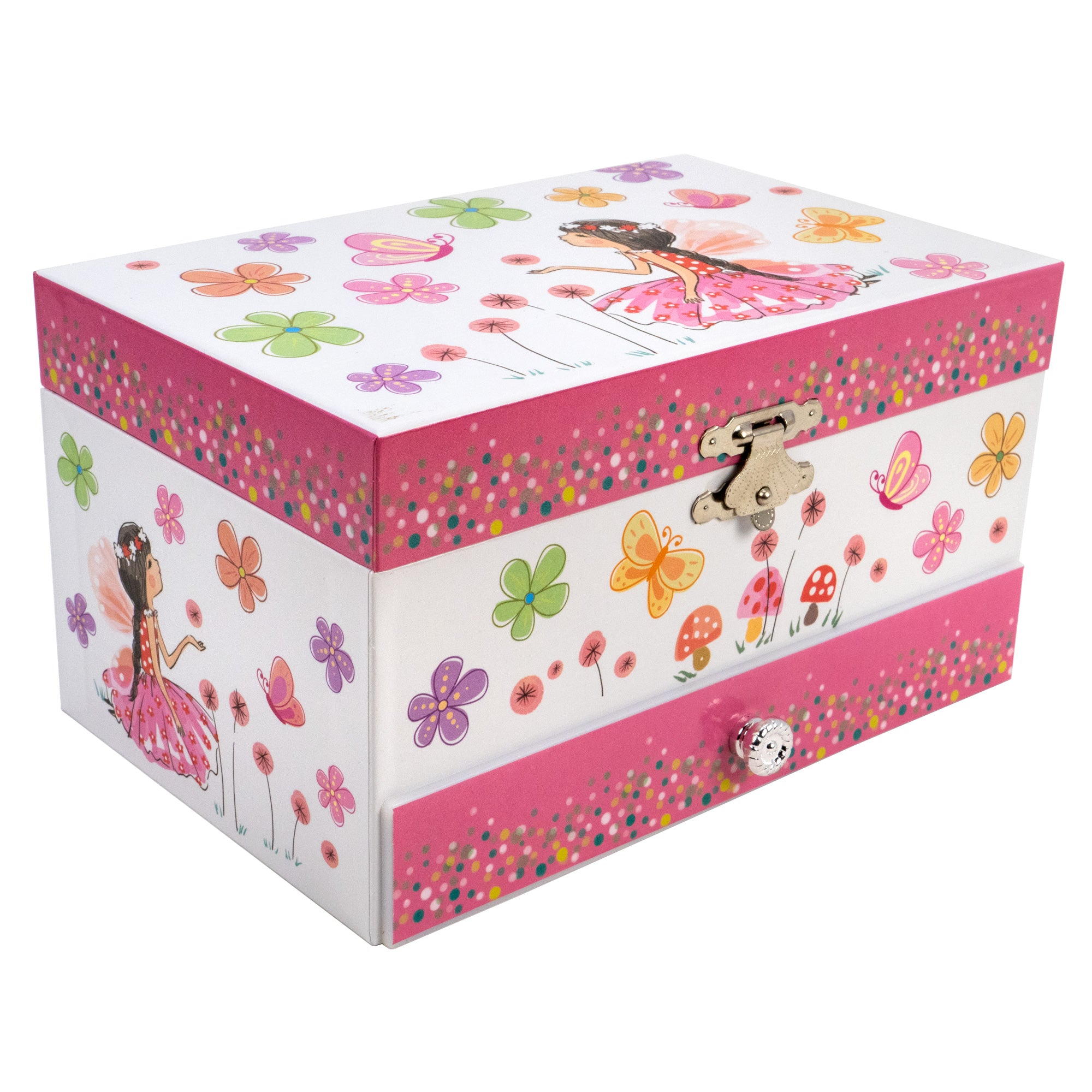 San Francisco Music Box Company Classic Floral Musical Wooden Jewelry Box