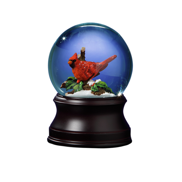 Holiday Cardinal Snow Globe - San Francisco Music Box Company